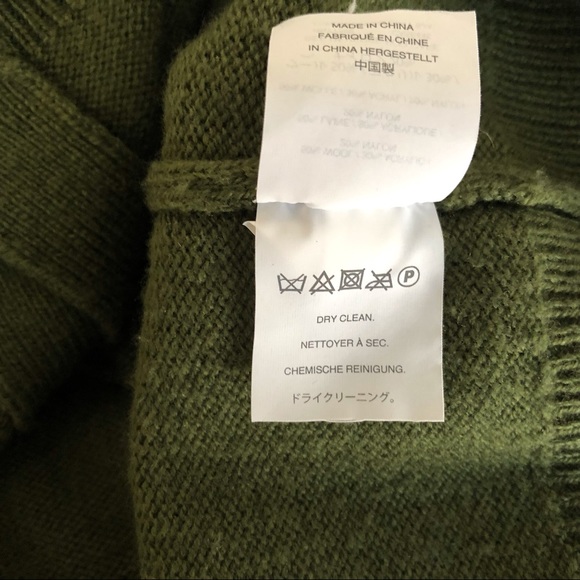 J Crew Green Buttondown V Neck Wool Cardigan Small - Picture 5 of 6
